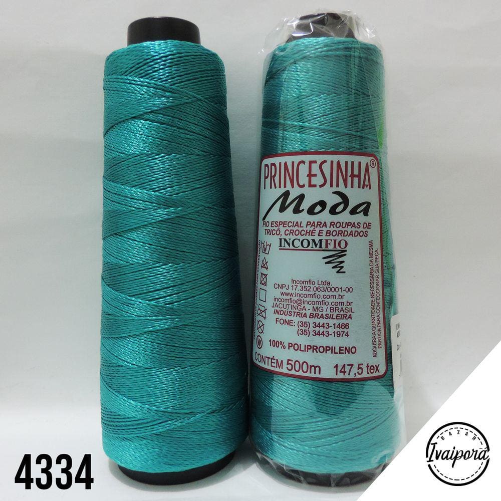 Linha Princesinha Moda 500M /Crochê /Roupas e Acessórios de Crochê/ Tranças Para Cabelo - Incomfio