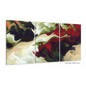 Quadro Decorativo Abstrato Colorido Sala Quarto 120x60 3 pçs