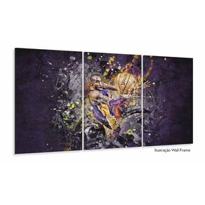 Quadro Decorativo Nba Basquete 3 Peças 120x60 Cm Em Tecido