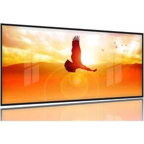 Quadro Decorativo Águia Horizonte130x60 Moldura Preta 2x2