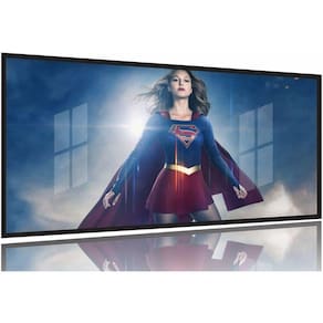 Quadro decorativo SuperGirl 130x60 Moldura Preta 2x2