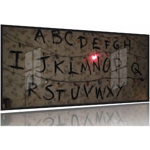 Quadro decorativo Stranger Things Séries - 130x60 Moldura Preta 2x2