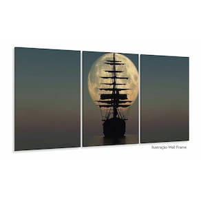 Quadro Decorativo Paisagens Flores Árvores 3 Peças 120x60 em