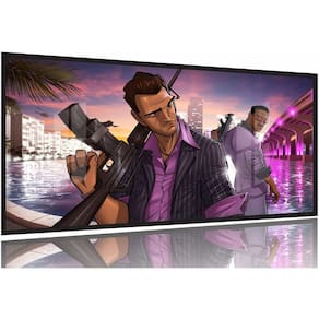 Quadro Decorativo GTA com 130x60 Moldura Preta 2x2