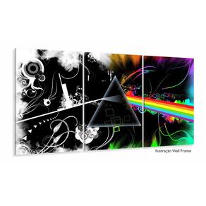 Quadro Pink Floyd Rock Dark Side The Moon Mosaico 3 peças