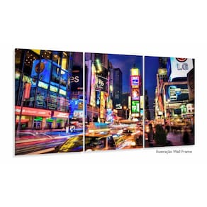 Quadro Em Tecido Decorativo New York City Times Square Luzes