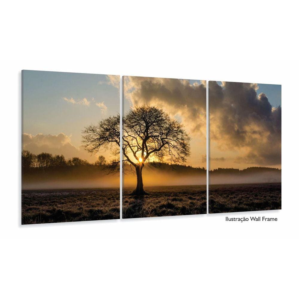Quadros Decorativos Arvore Por Do Sol 60 x120tem Tecido
