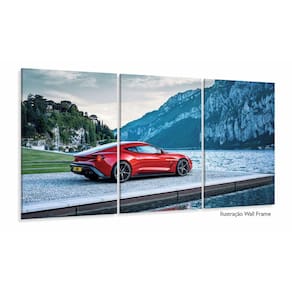 Quadros Decorativos Carro Vermelho Hd 120x60 em Tecido