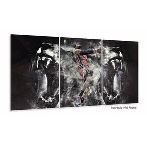 Quadro Decorativo Nba 3 Peças 120x60 Cm Em Tecido