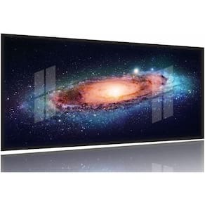 Quadro Decorativo Galáxias Universo Espaço130x60 Moldura Preta 2x2