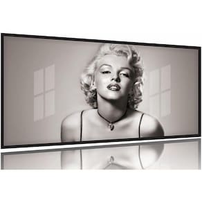 Quadro Decorativo Marilyn Monroe Mosaico 130x60 Moldura Preta 2x2