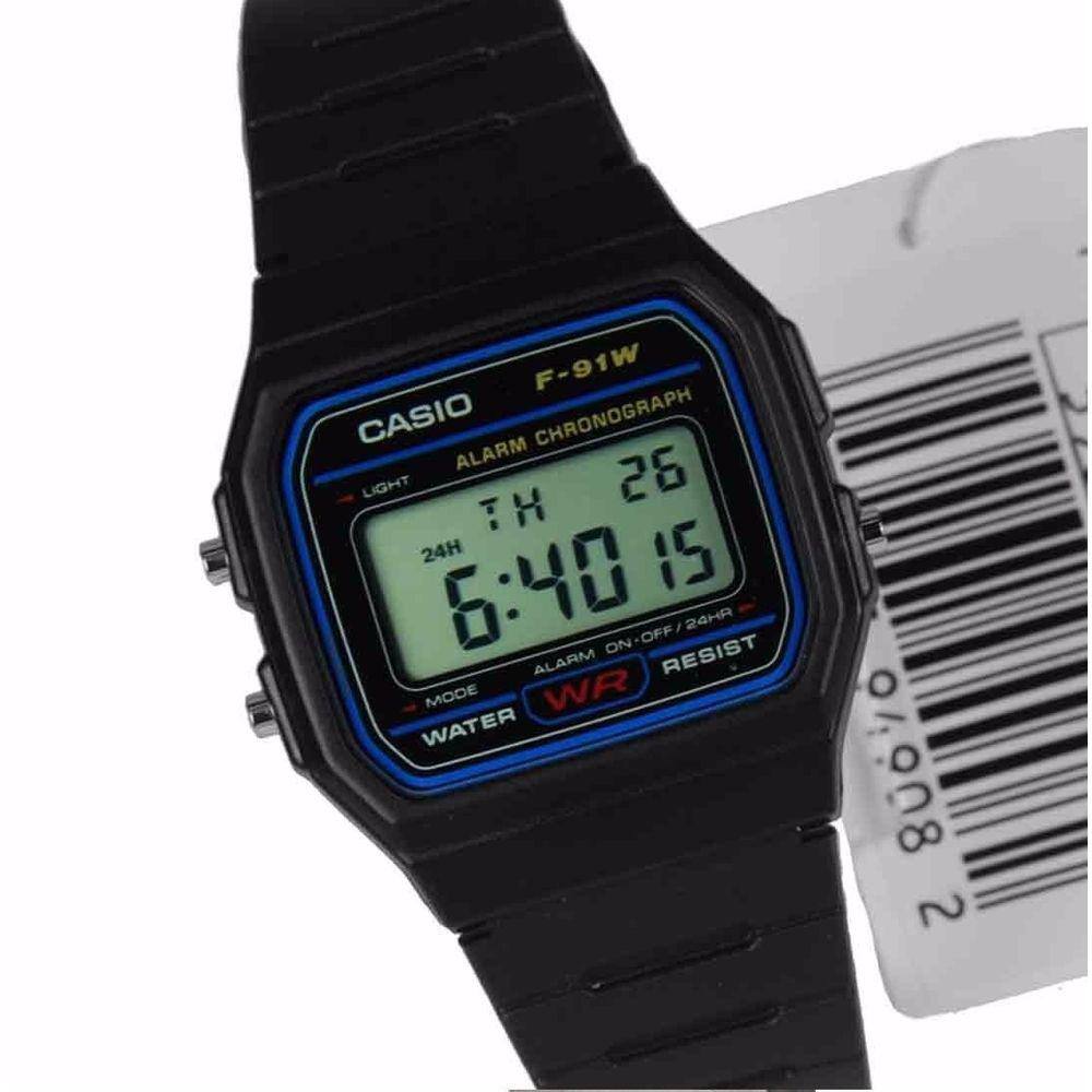 F-91w-1dg Relogio Casio Digital Retrô Vintage 100% Original