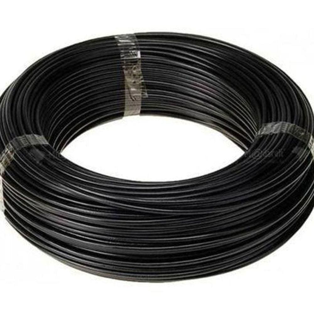Fio Cabo Flexível 4Mm Preto - 100 Metros