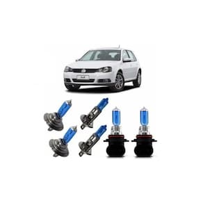 Kit Lampada Super Branca Farol E Milha Golf 2007 Até 2013
