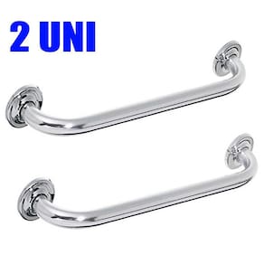 Alça de Apoio Banheiro Inox Barra Idoso Cadeirante Deficiente Acessibilidade Kit 2 unidades