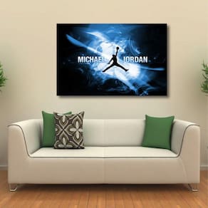 Quadro decorativo Michael Jordan com Tela em Tecido 1