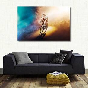 Quadro decorativo Bicileta Jogos Olimpicos Tela em Tecido