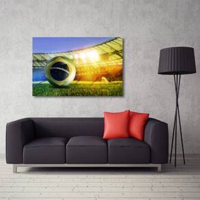Quadro de Futebol Esporte decorativo com Tela em Tecido