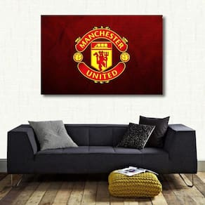 Quadro decorativo Manchester United Futebol com Tela em Teci