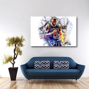 Quadro LeBron James decorativo Cavs - Tela em Tecido