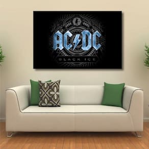 Quadro Decorativo Banda AC DC - Rock - Tela em Tecido