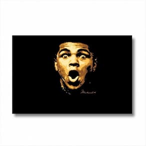 Quadro decorativo Muhammad Ali Retro Tela em Tecido