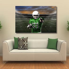 Quadro decorativo de Futebol Americano com Tela em Tecido