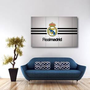 Quadro decorativo Real Madrid C F Tela em Tecido 1
