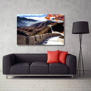 Quadro decorativo Muralha da China com Tela em Tecido