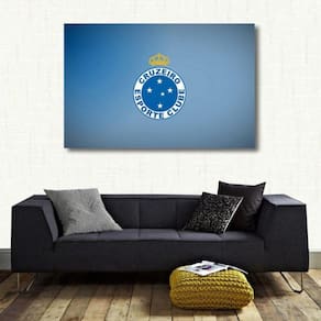 Quadro decorativo Cruzeiro Futebol com Tela em Tecido