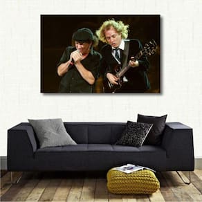 Quadro Decorativo - Banda AC DC - Rock - Tela em Tecido