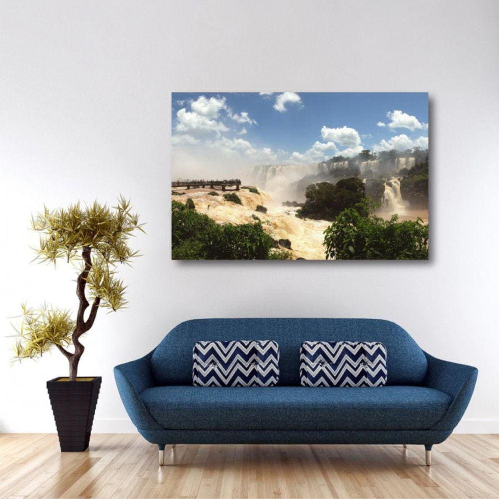 Quadro decorativo Cataratas do Iguaçu Paisagem - Tela em Tec