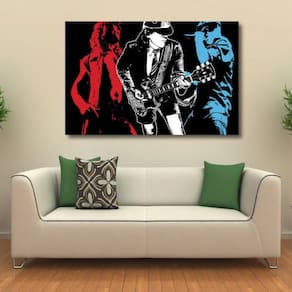 Quadro Decorativo - Rock - AC DC - Vintage - Tela em Tecido