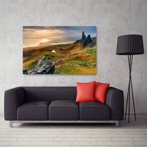 Quadro decorativo Paisagem Terra Natureza - Tela em Tecido