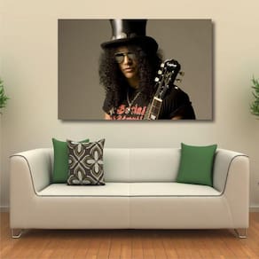 Quadro Decorativo Guns N roses Slash - Rock - Tela em Tecido