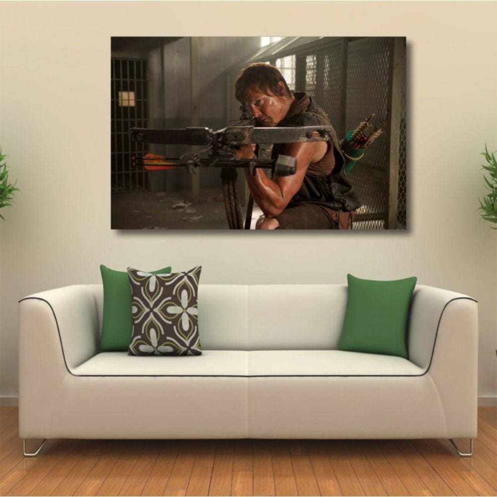Quadro decorativo The Walking Dead Daryl - Tela em Tecido
