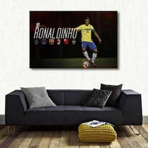 Quadro decorativo Ronaldinho Gaúcho Carreira