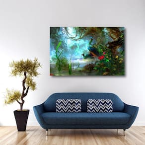 Quadro Paisagem Artístico Natureza decorativo Tela em Tecido
