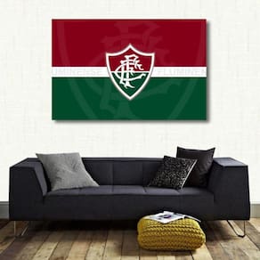 Quadro decorativo Fluminense com Tela em Tecido