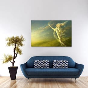 Quadro Abstrato Mulher decorativo Sala Tela em Tecido