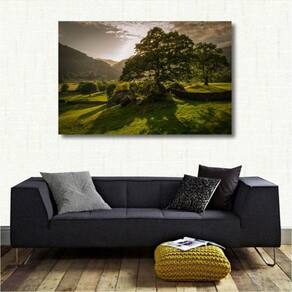 Quadro decorativo Paisagem - Natureza - Verde - Tela em Teci