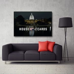Quadro House of Cards decorativo com Tela em Tecido