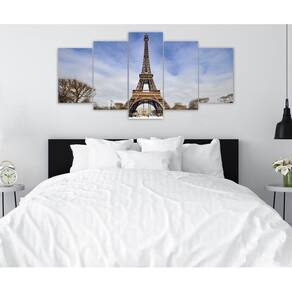 Quadro Decorativo Sala Quarto Escritório Torre Eiffel Neve