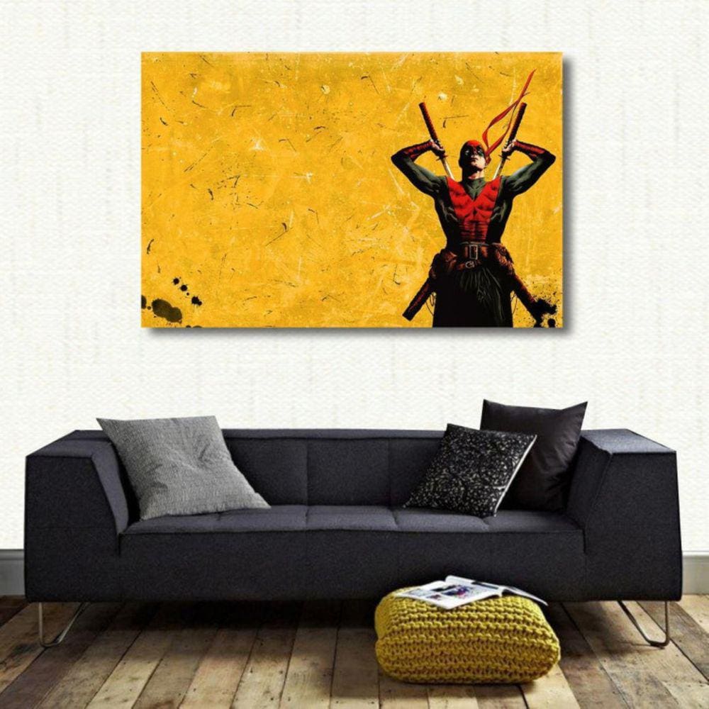 Quadro Batman e Coringa decorativo Tela em Tecido 1