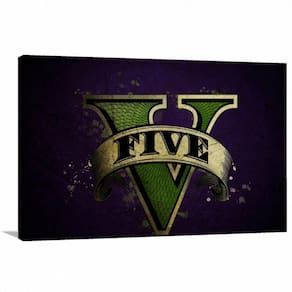 Quadro decorativo GTA V Jogos com Tela de Tecido 2