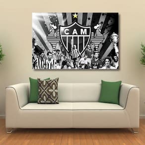 Quadro decorativo Futebol Atlético Mineiro Tela em Tecido