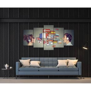 Quadro Decorativo Sala Quarto Escritório Idiomas
