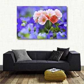 Quadro decorativo Flores - Paisagem - Tela em Tecido