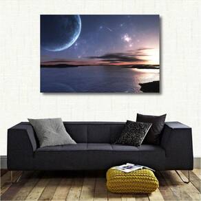 Quadro decorativo Paisagem - Ficção Científica - Tela em Tec