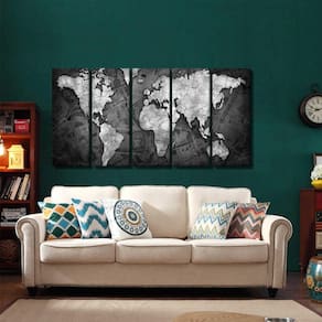 Quadro Decorativo Money Black 140x65 em tecido